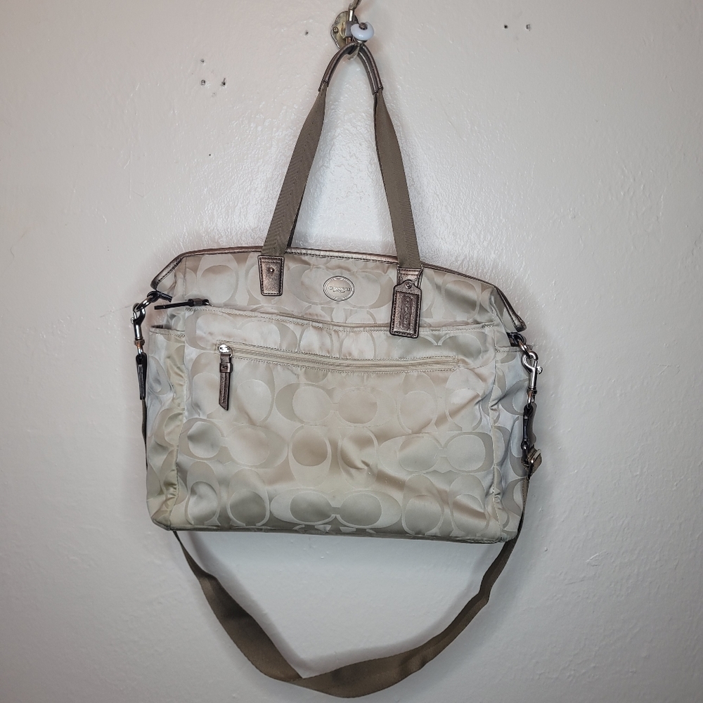 Coach Addison F77577 Diaper Laptop Business Bag Handbag Signature Canvas